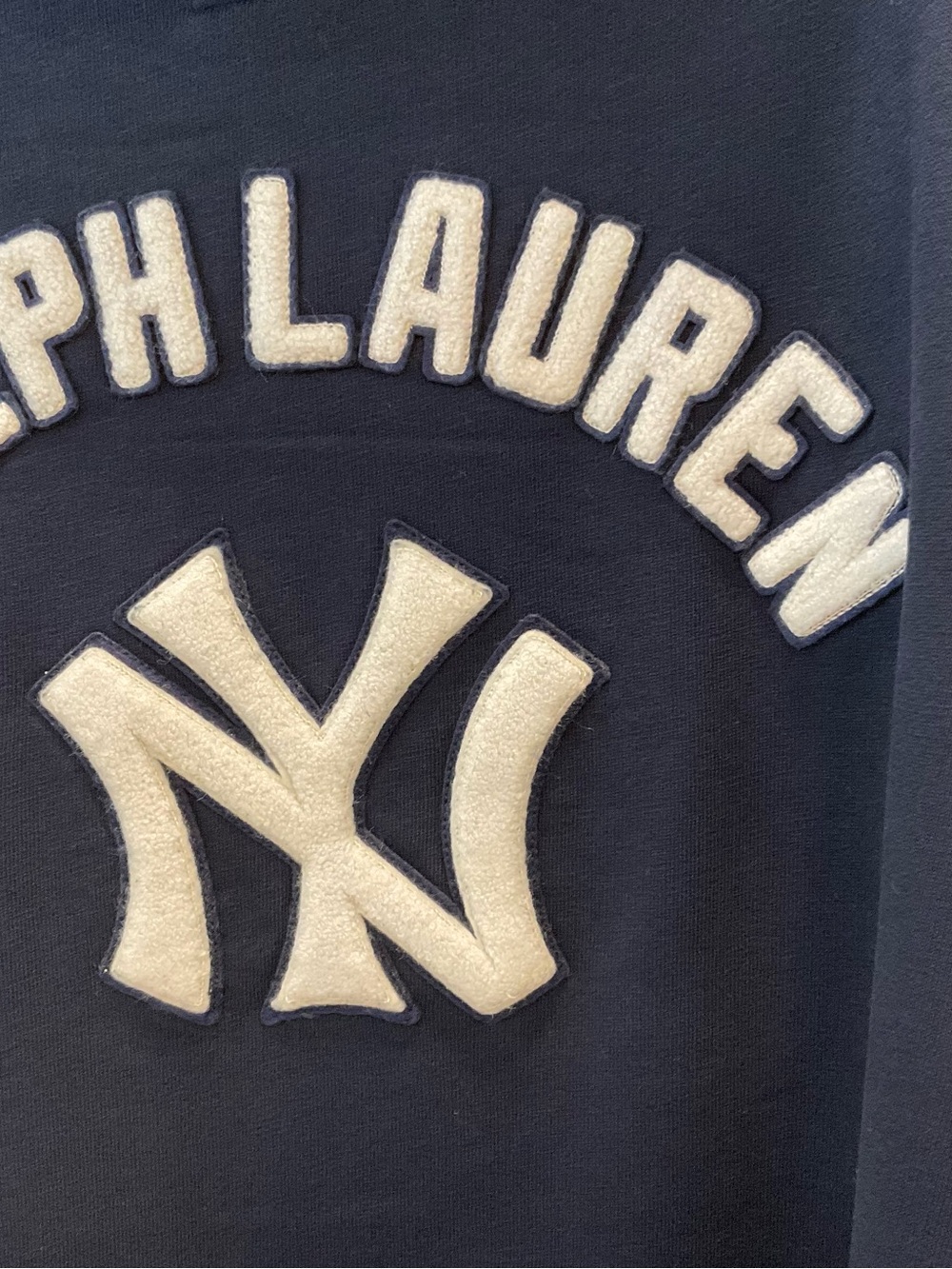 POLO Ralph Lauren Navy Blue NEW YORK YANKEES Logo Hoodie Sweatshirt 3XL T62 - Picture 13 of 16